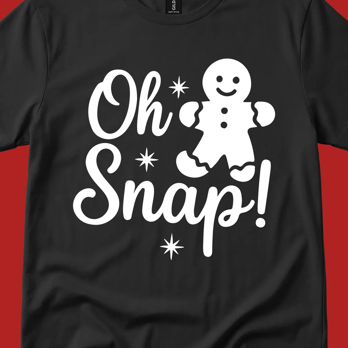 Oh Snap gingerbread man holiday graphic