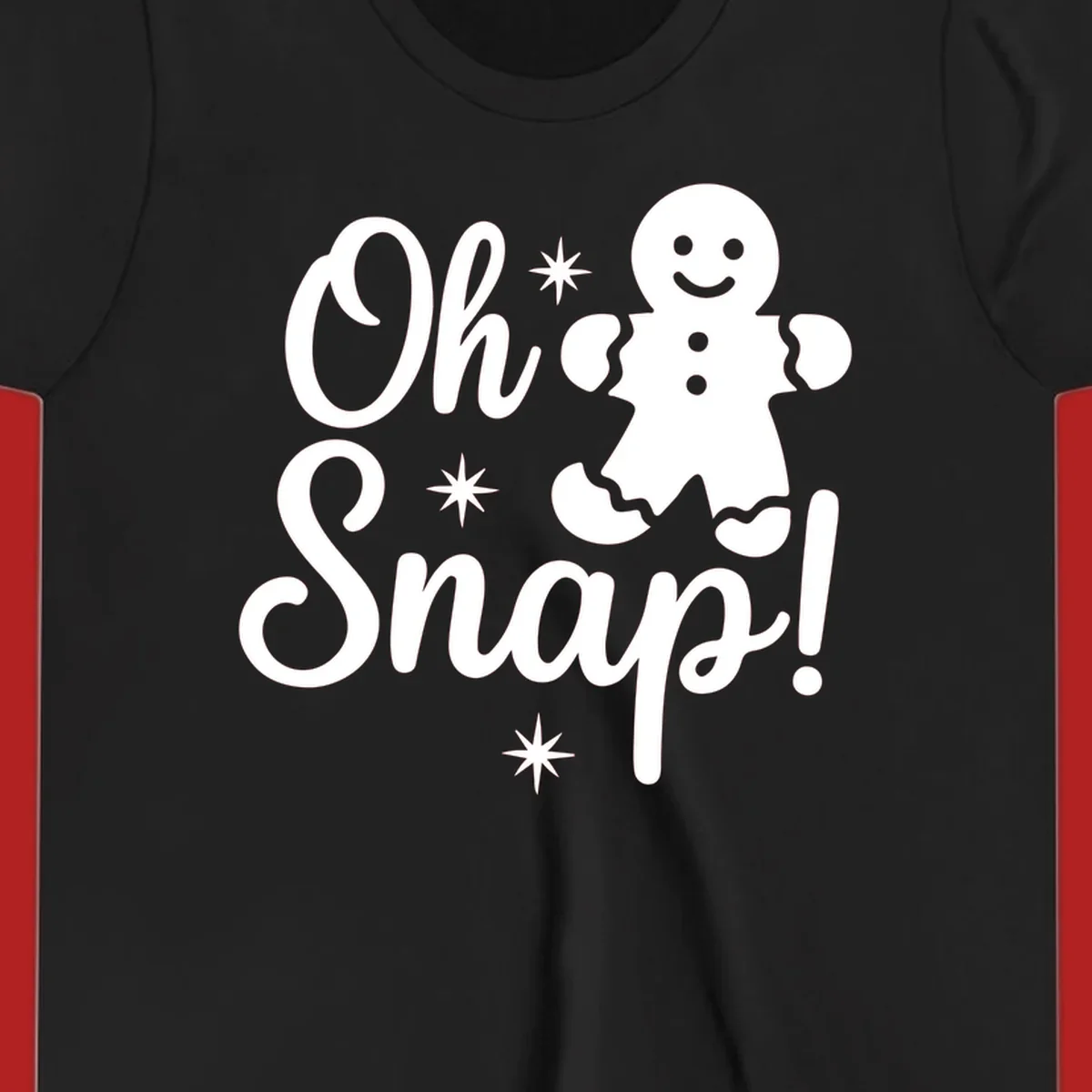 Oh Snap gingerbread man holiday graphic