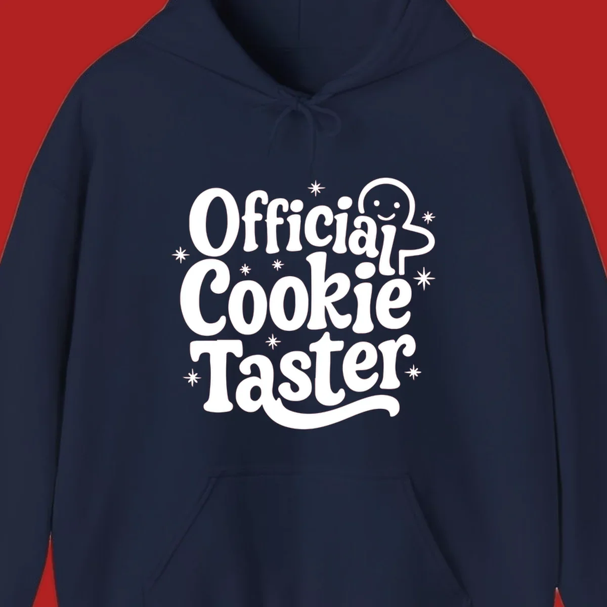 Official Cookie Taster gingerbread man design with stars
