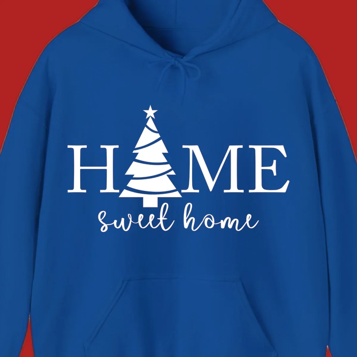 Home sweet home christmas tree graphic design