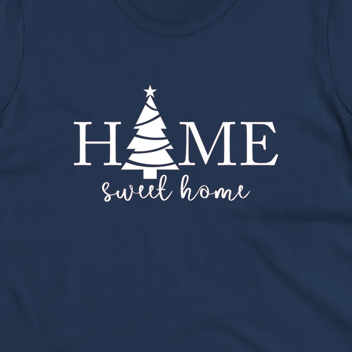 Home sweet home christmas tree graphic design