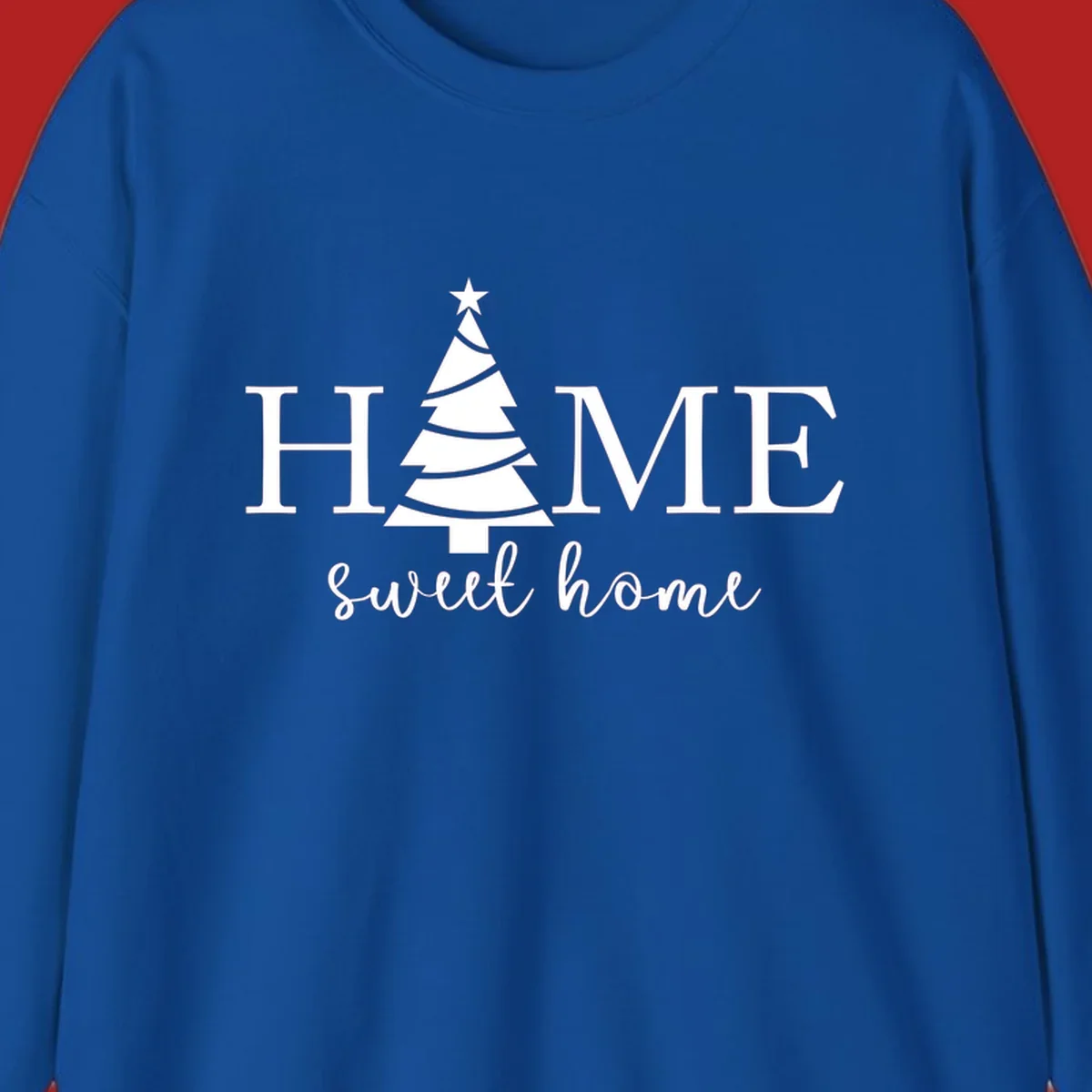 Home sweet home christmas tree graphic design