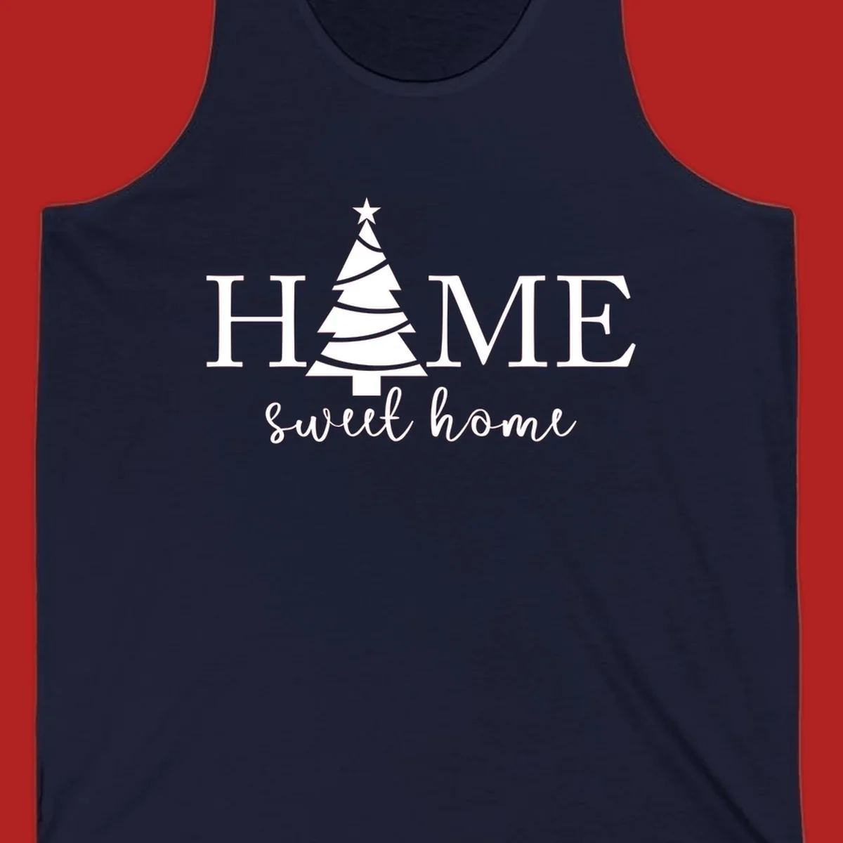 Home sweet home christmas tree graphic design