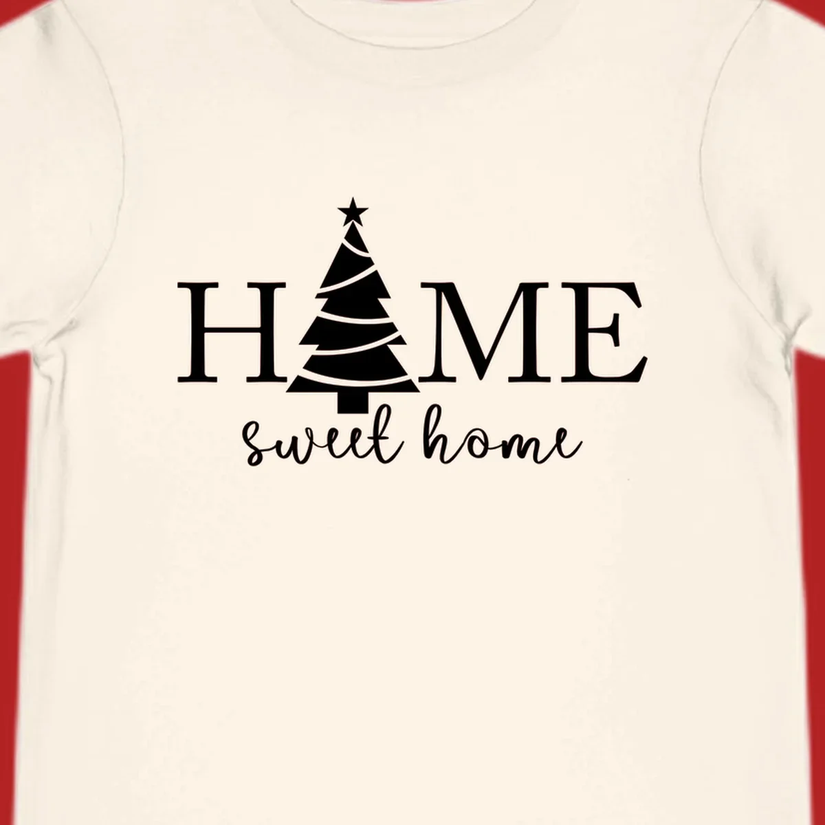 Home sweet home christmas tree graphic design