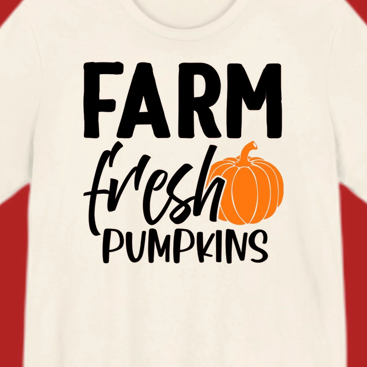 Farm fresh pumpkins text with illustration. Primary keyword root: farm-fresh-pumpkin.
