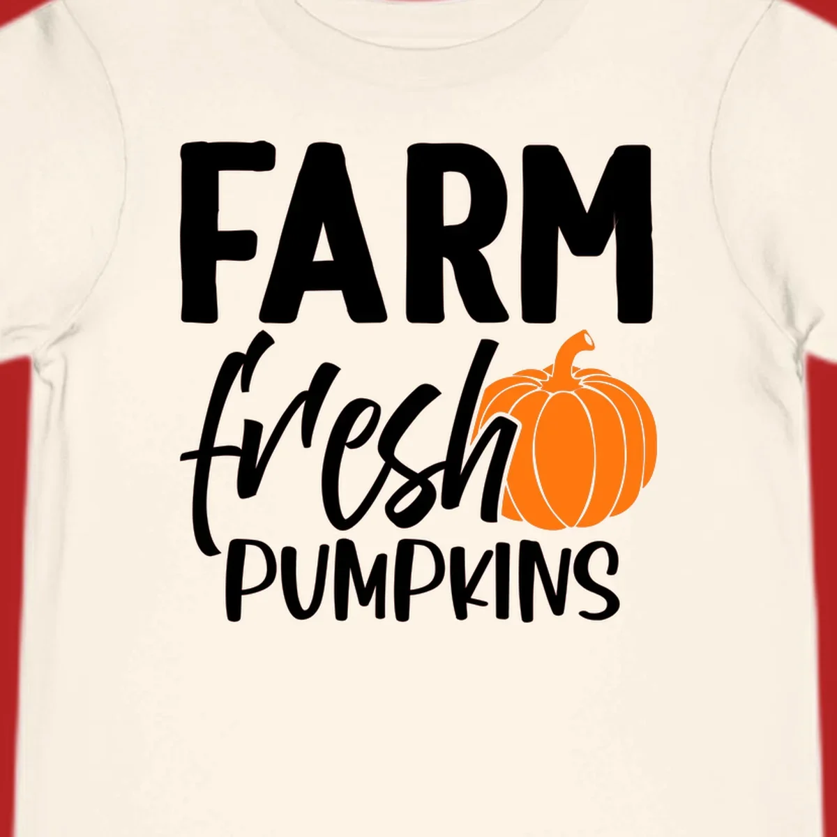 Farm fresh pumpkins text with illustration. Primary keyword root: farm-fresh-pumpkin.