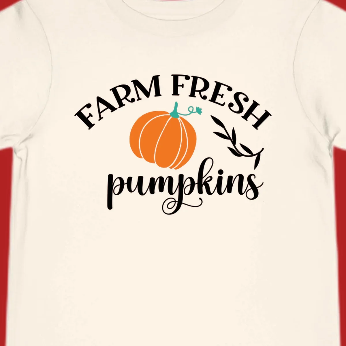 Farm fresh pumpkins fall harvest text and pumpkin graphic