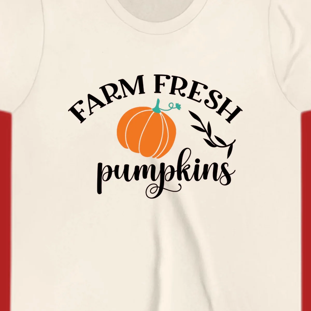 Farm fresh pumpkins fall harvest text and pumpkin graphic
