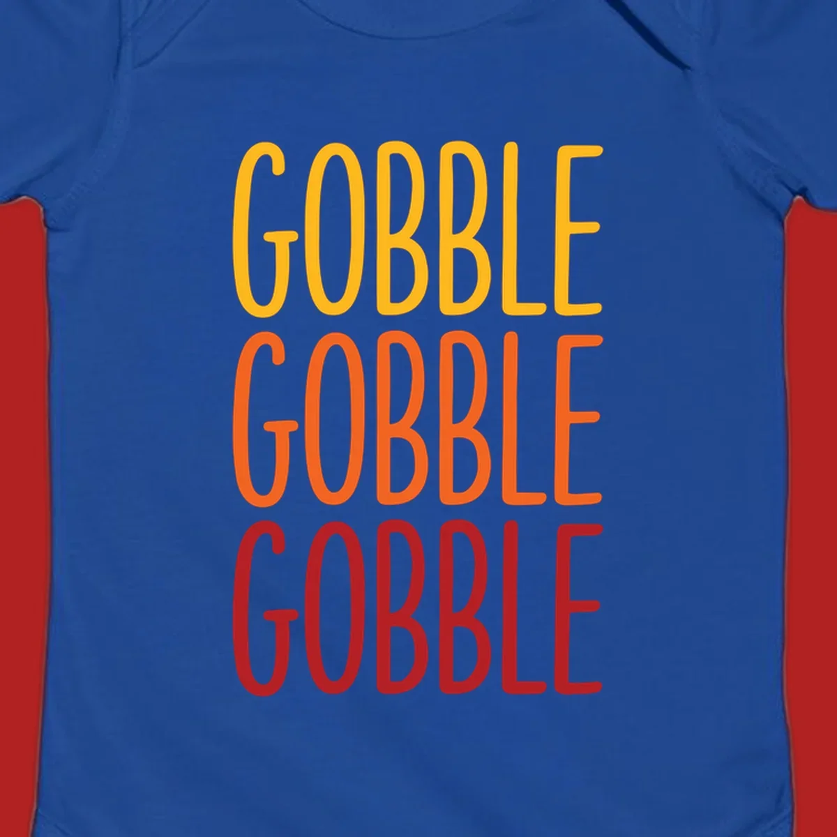 Gobble Gobble Thanksgiving Text Design in warm fall colors.