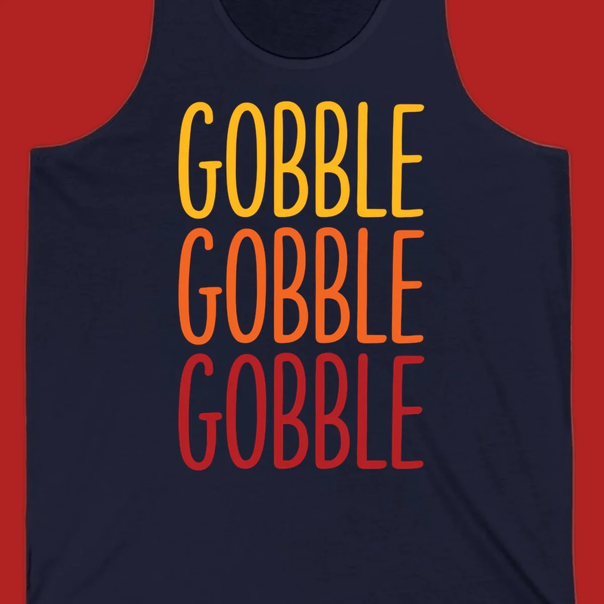 Gobble Gobble Thanksgiving Text Design in warm fall colors.
