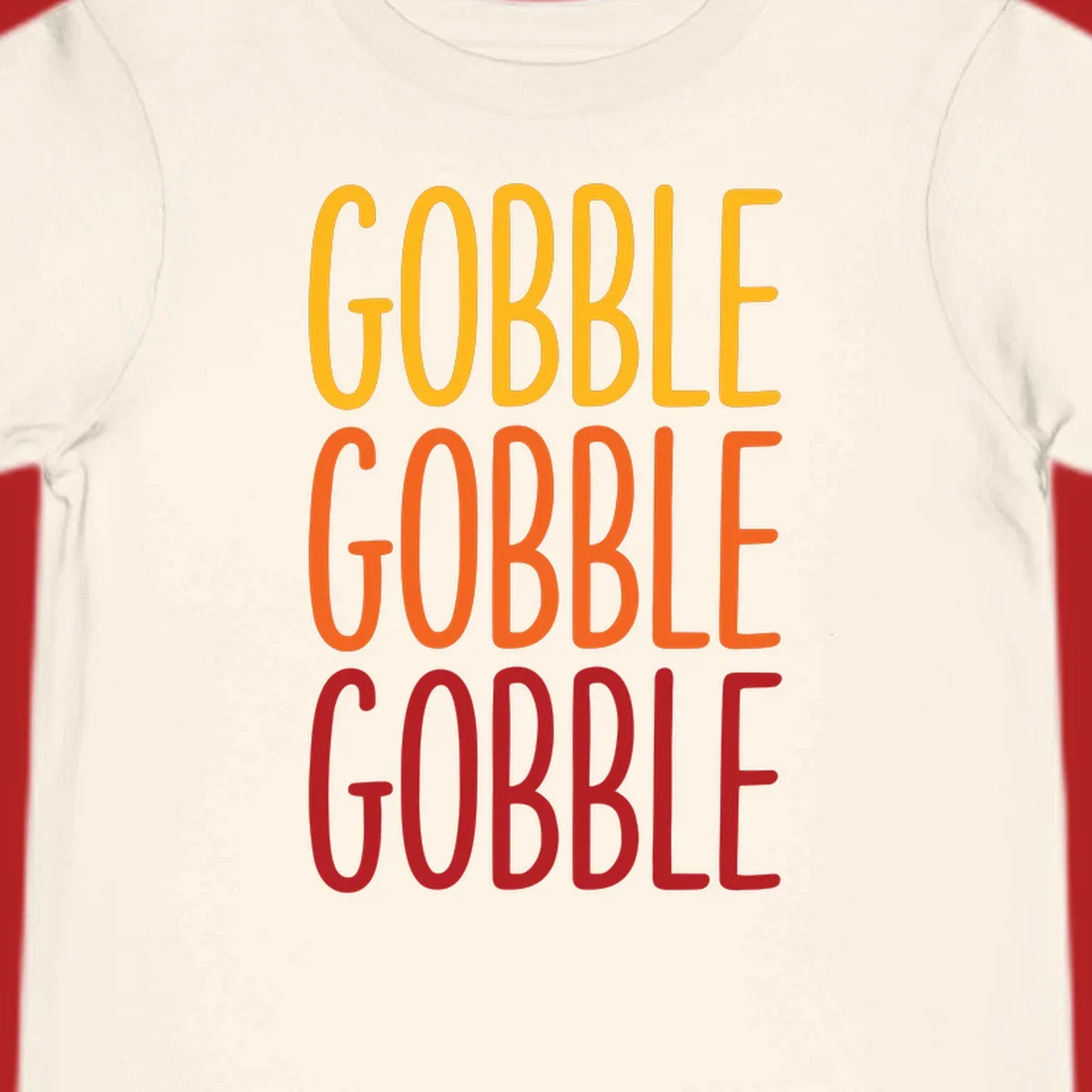 Gobble Gobble Thanksgiving Text Design in warm fall colors.