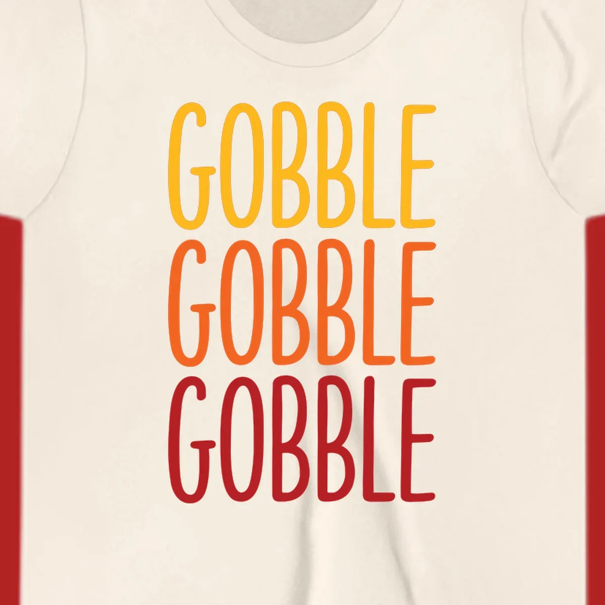 Gobble Gobble Thanksgiving Text Design in warm fall colors.