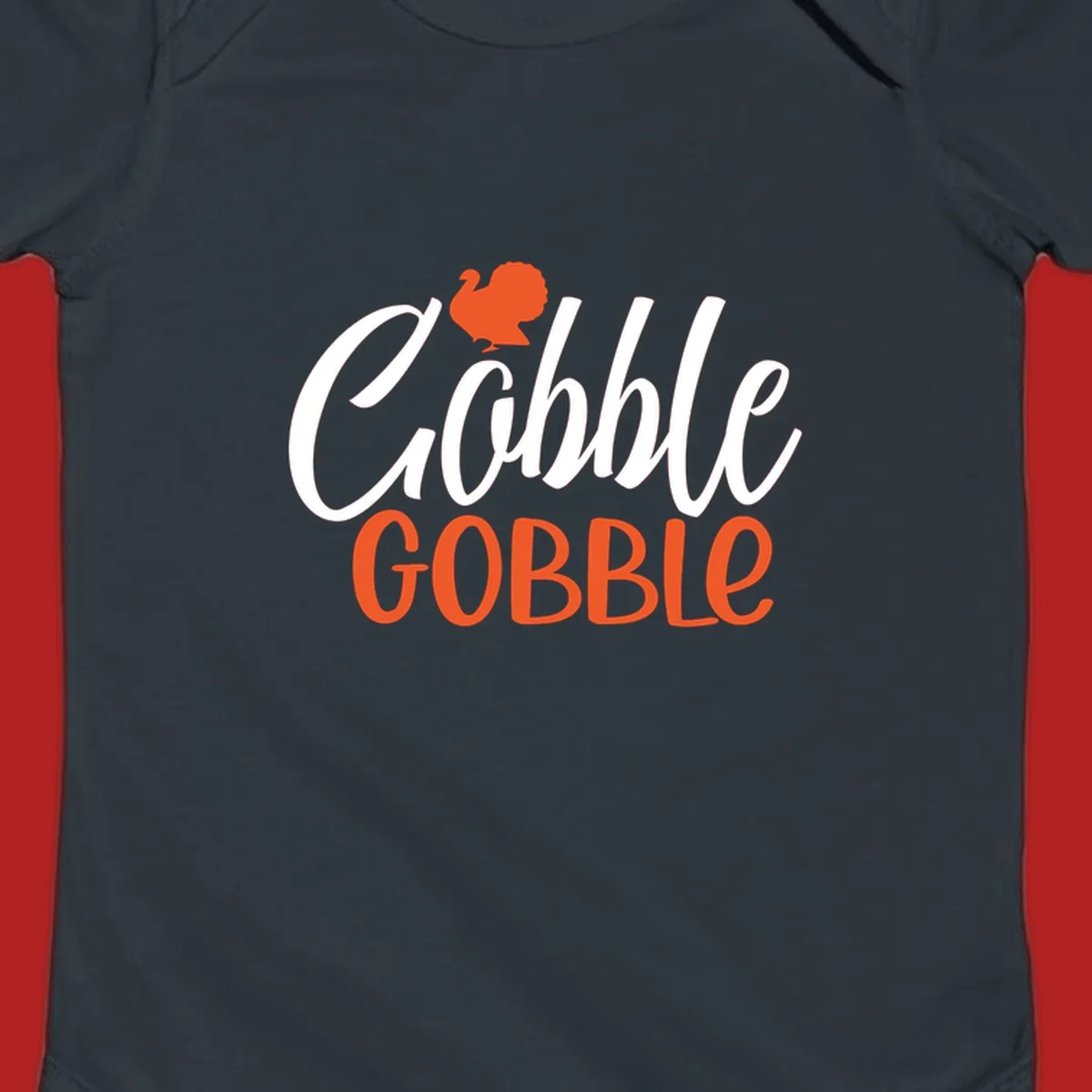 Thanksgiving Gobble Gobble text with a turkey illustration.