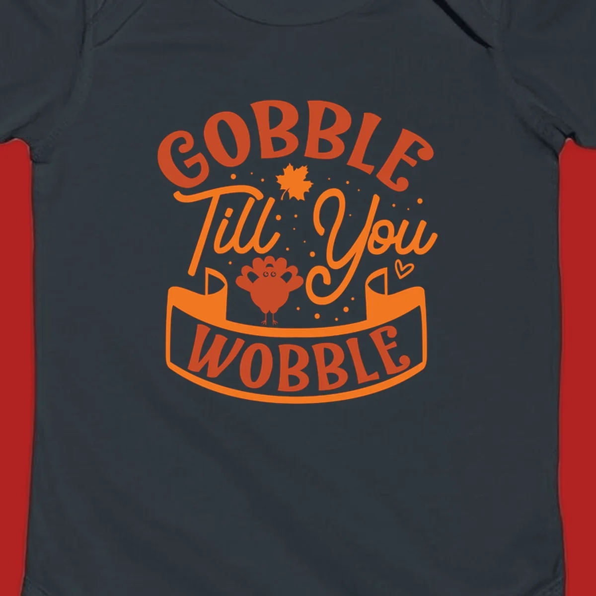 Gobble Till You Wobble Thanksgiving design with turkey illustration and text.