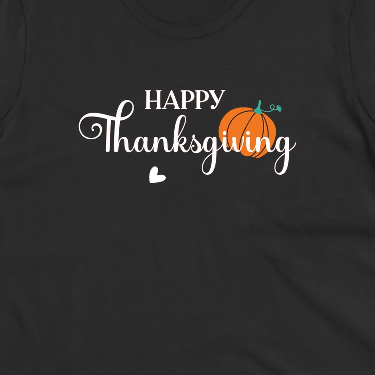 Happy Thanksgiving text with a pumpkin and heart illustration, thanksgiving-pumpkin-script.