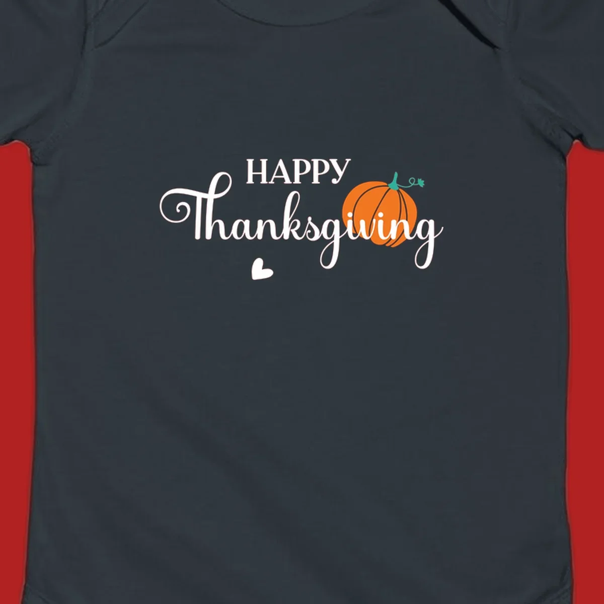 Happy Thanksgiving text with a pumpkin and heart illustration, thanksgiving-pumpkin-script.