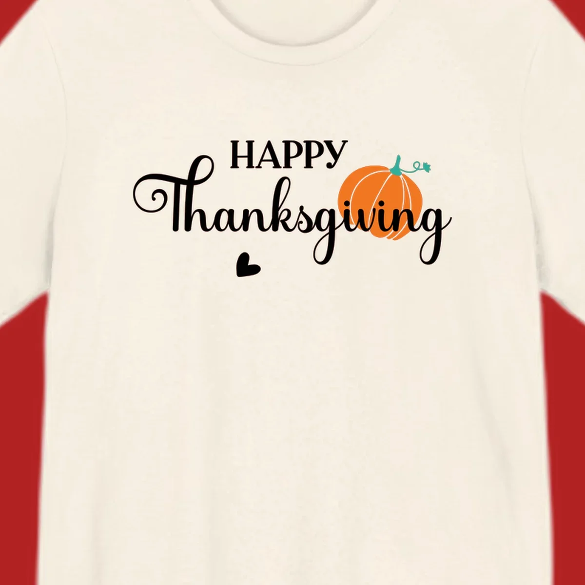 Happy Thanksgiving text with a pumpkin and heart illustration, thanksgiving-pumpkin-script.