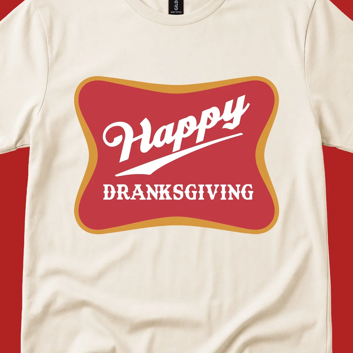 Happy Dranksgiving holiday design with text.