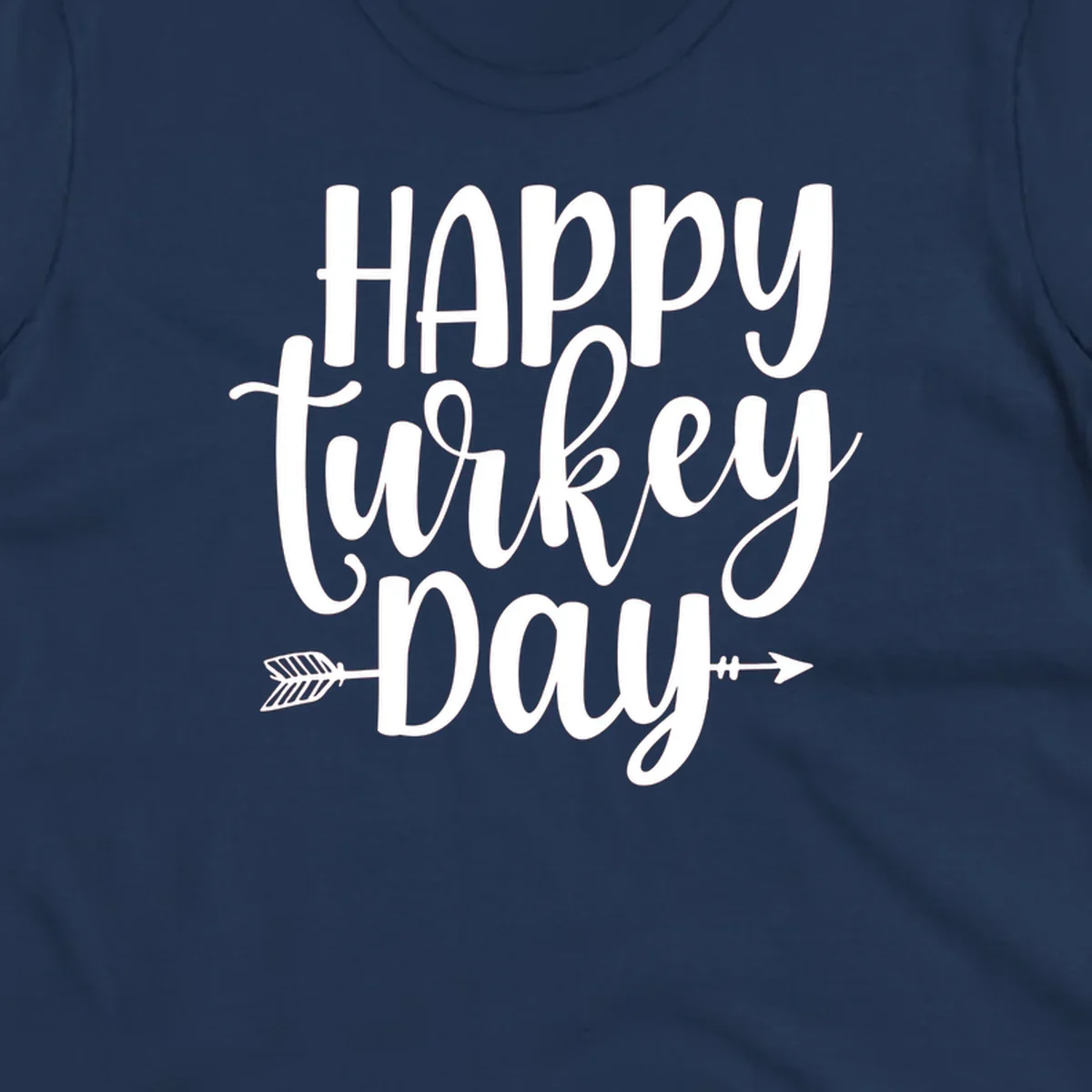 Happy Turkey Day text with arrow graphics, suitable for Thanksgiving.