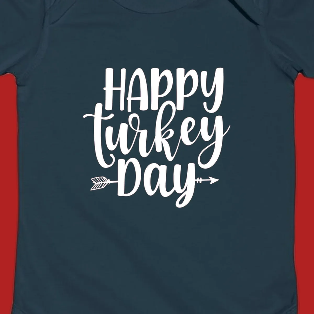 Happy Turkey Day text with arrow graphics, suitable for Thanksgiving.
