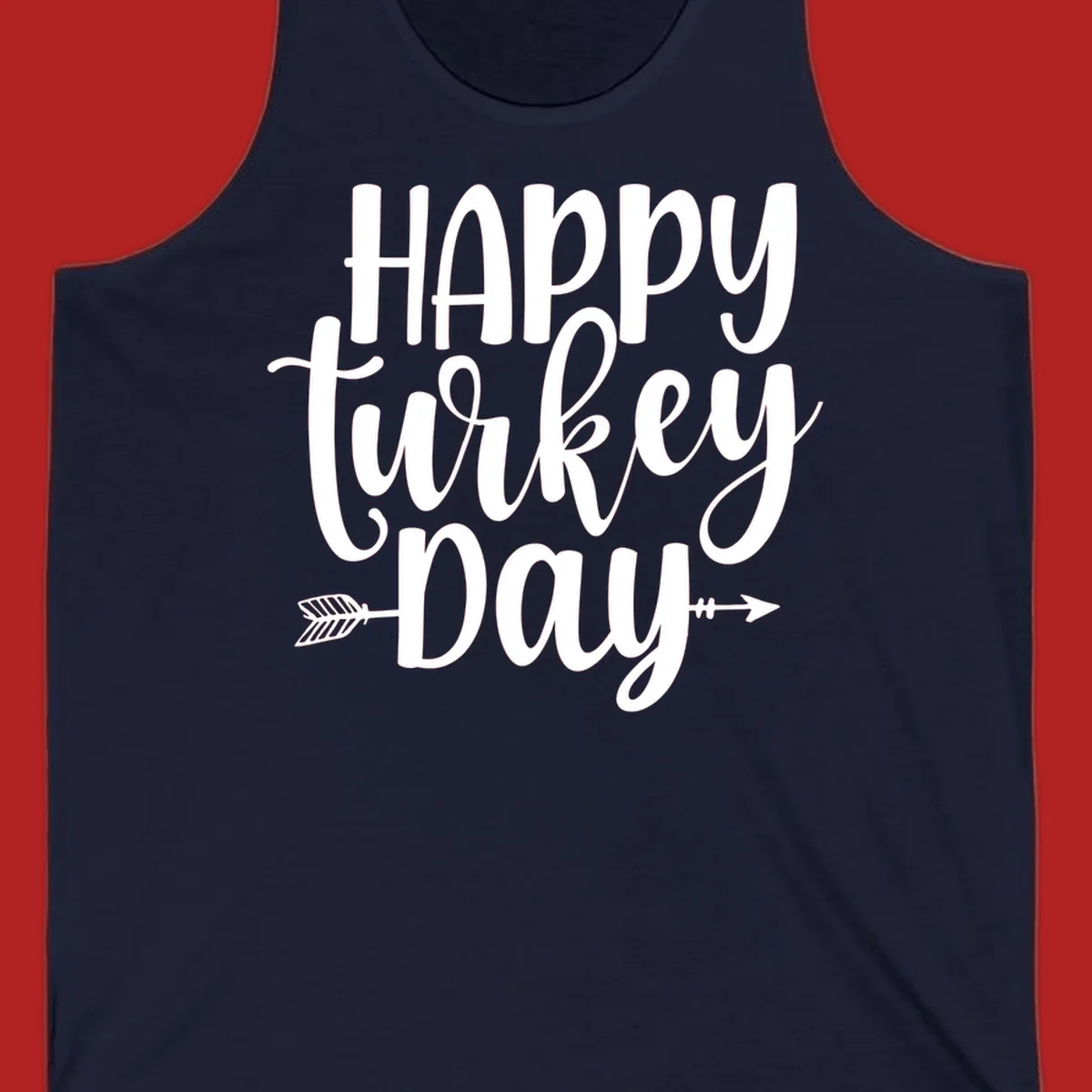 Happy Turkey Day text with arrow graphics, suitable for Thanksgiving.