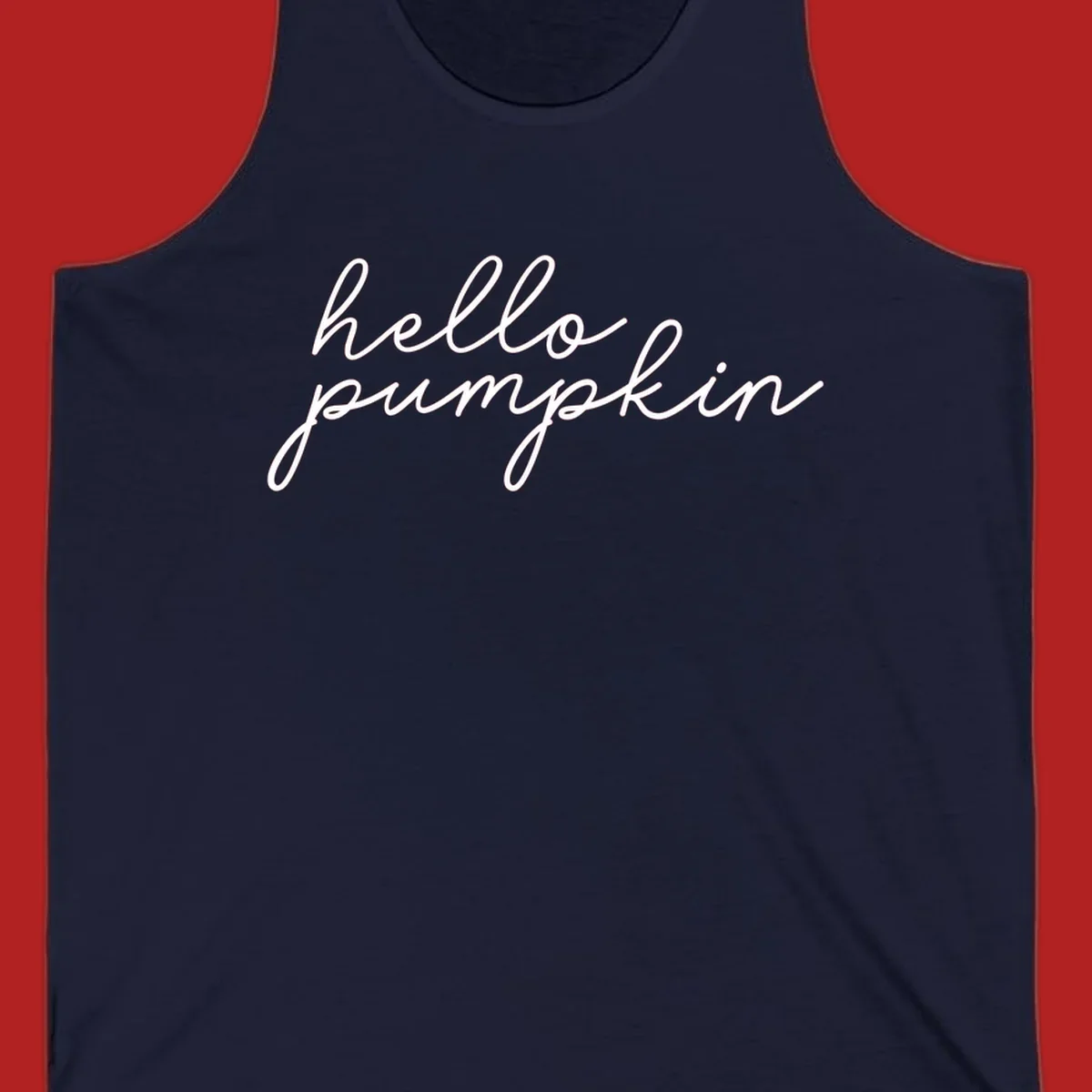 White script text reading 'hello pumpkin' on a black background.