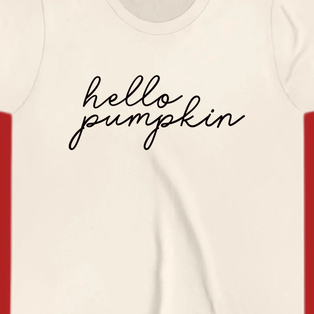 White script text reading 'hello pumpkin' on a black background.