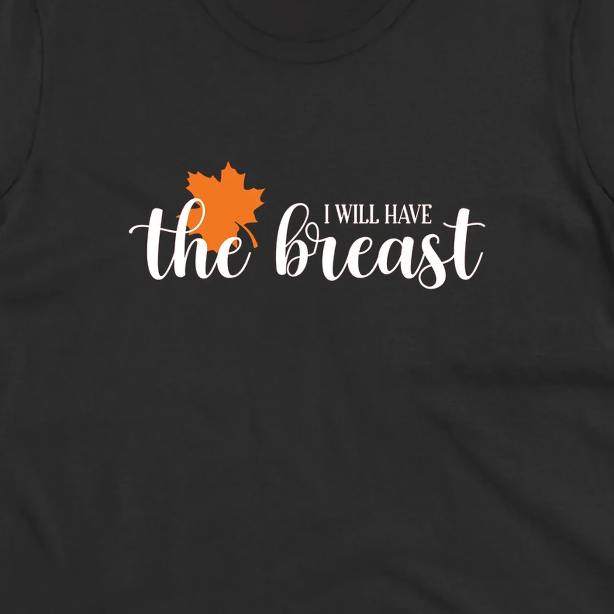 Fall breast cancer awareness maple leaf text design.