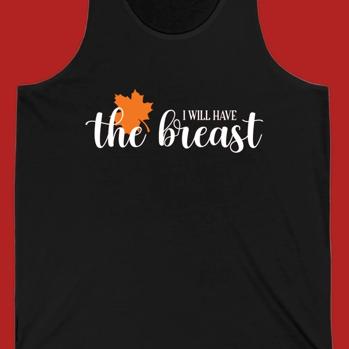 Fall breast cancer awareness maple leaf text design.