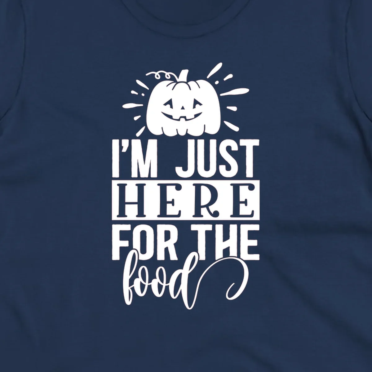 Halloween food lover jack-o-lantern pumpkin text design.