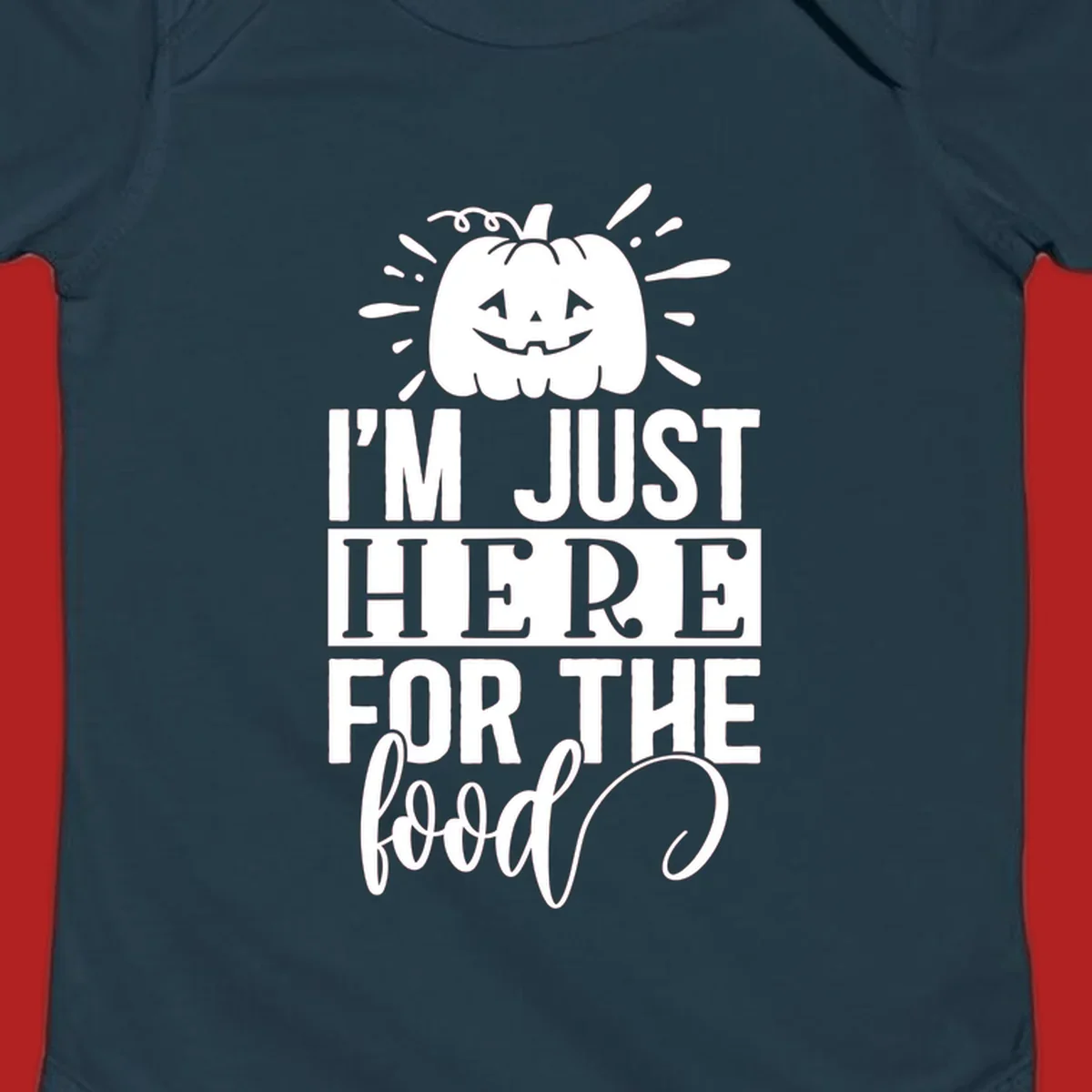 Halloween food lover jack-o-lantern pumpkin text design.