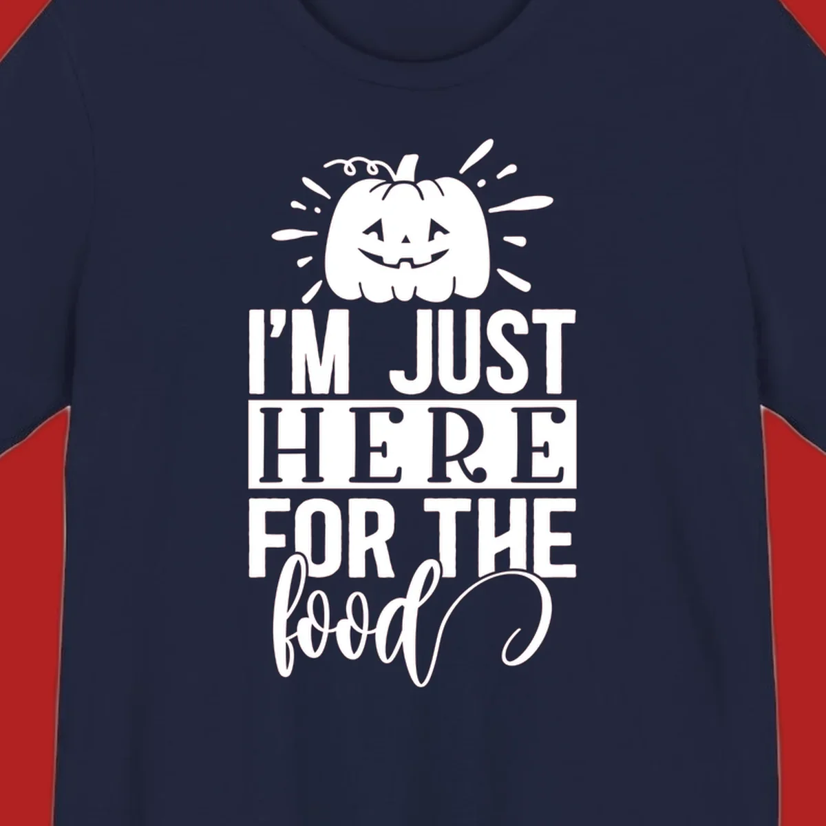 Halloween food lover jack-o-lantern pumpkin text design.
