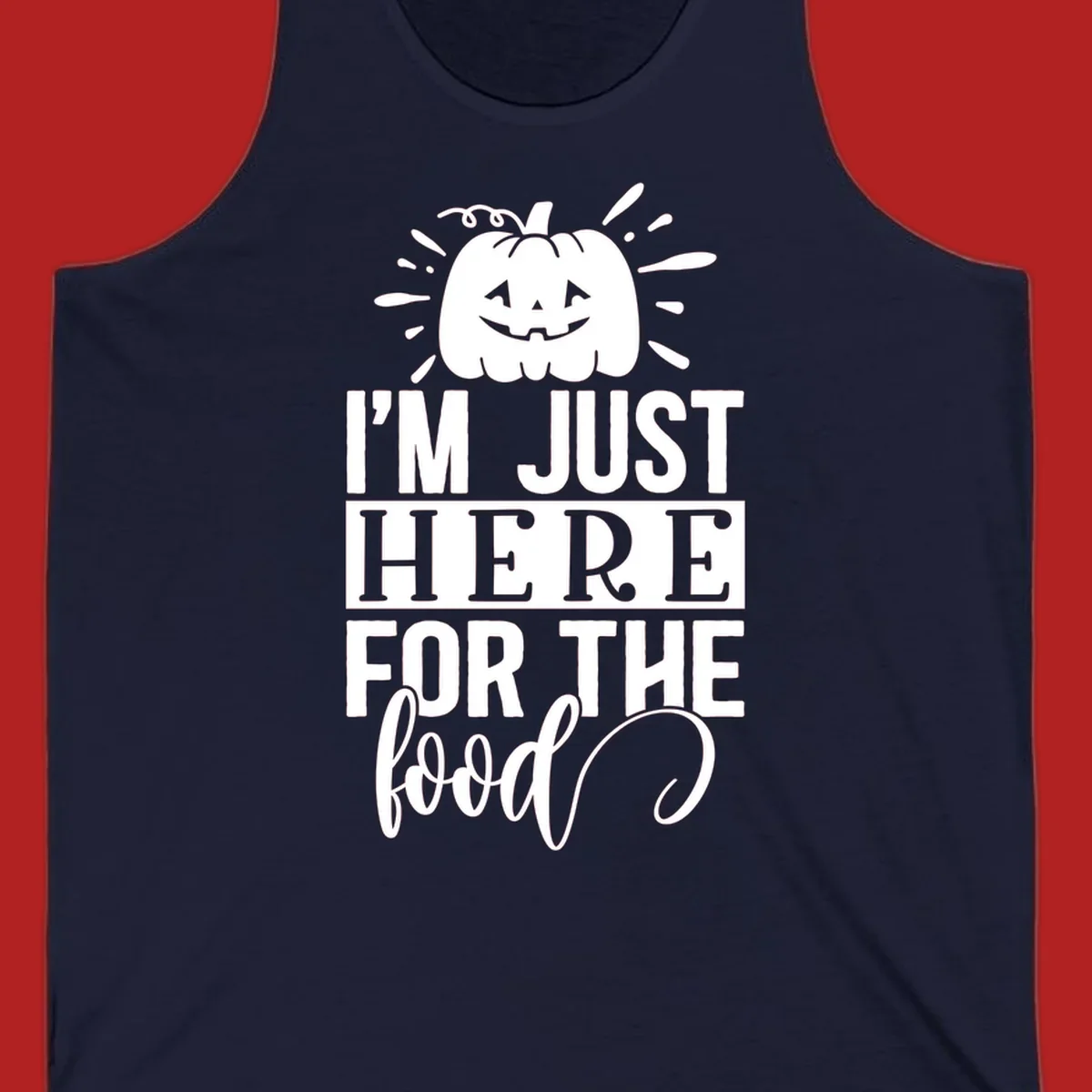 Halloween food lover jack-o-lantern pumpkin text design.