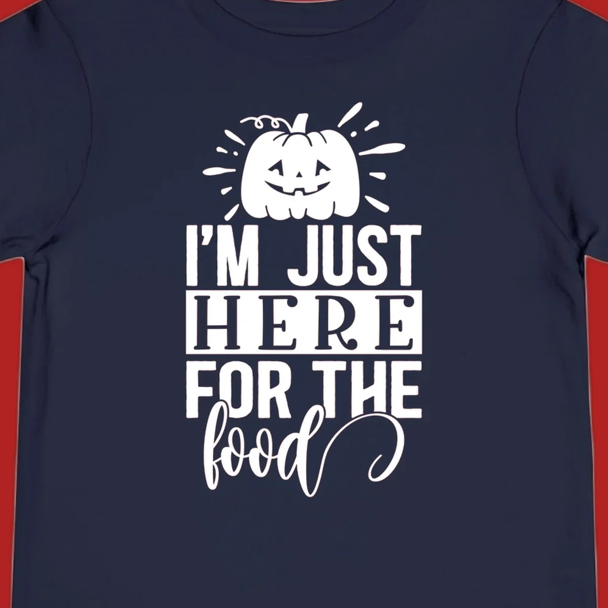Halloween food lover jack-o-lantern pumpkin text design.