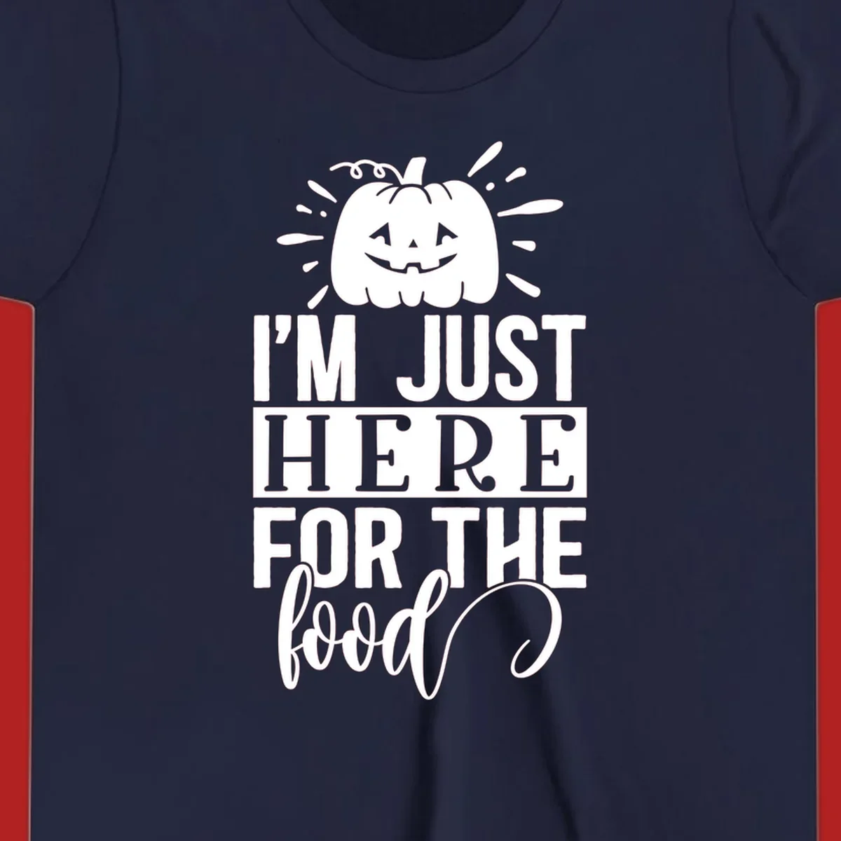 Halloween food lover jack-o-lantern pumpkin text design.