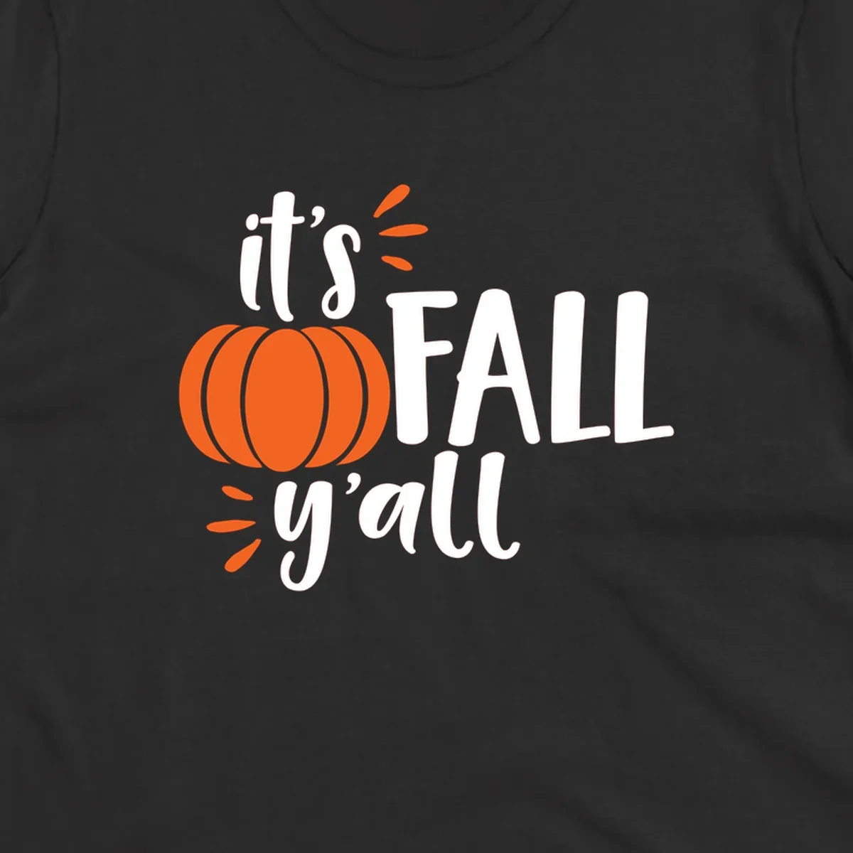 Fall y'all pumpkin graphic design with text and autumn accents.