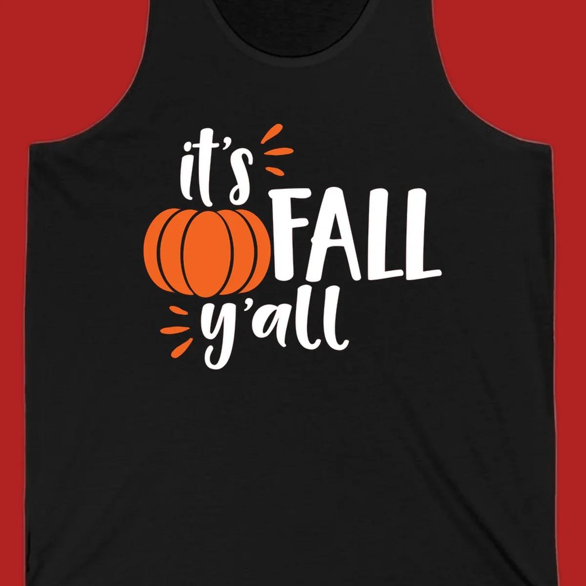 Fall y'all pumpkin graphic design with text and autumn accents.