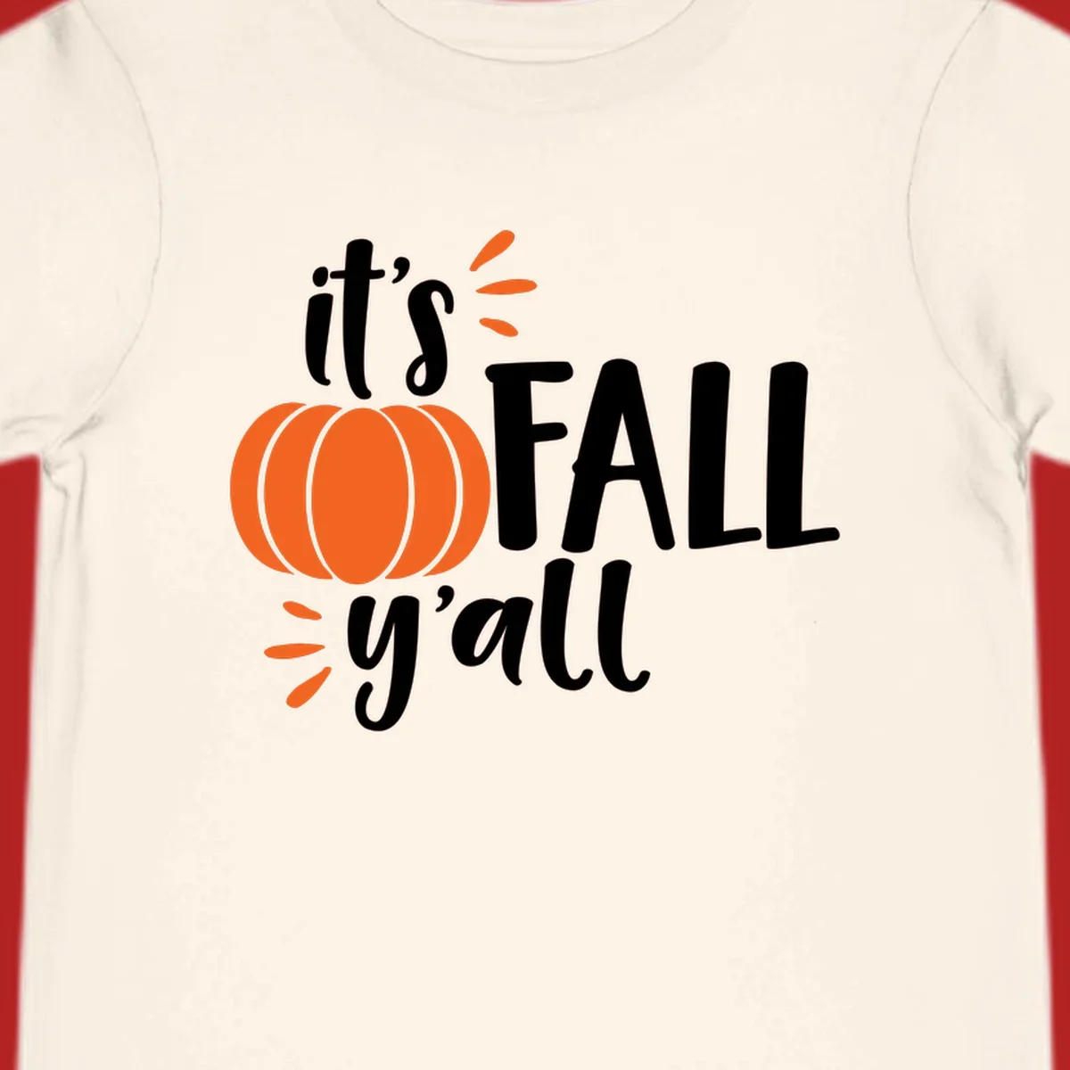 Fall y'all pumpkin graphic design with text and autumn accents.