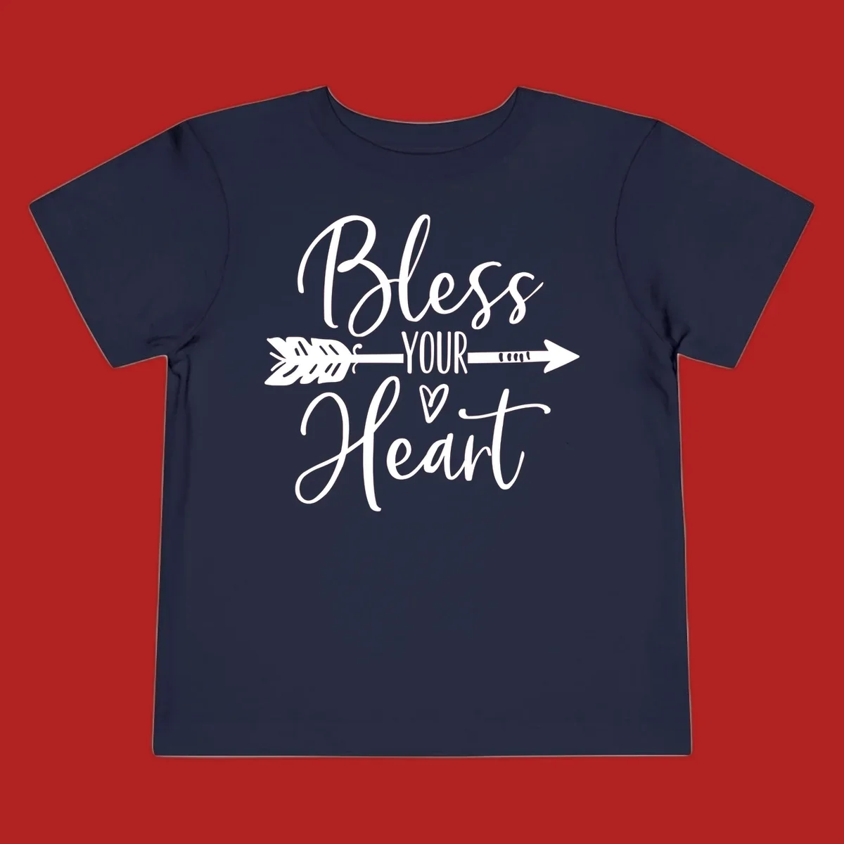 Bless your heart arrow graphic with text, suitable for gift tee.