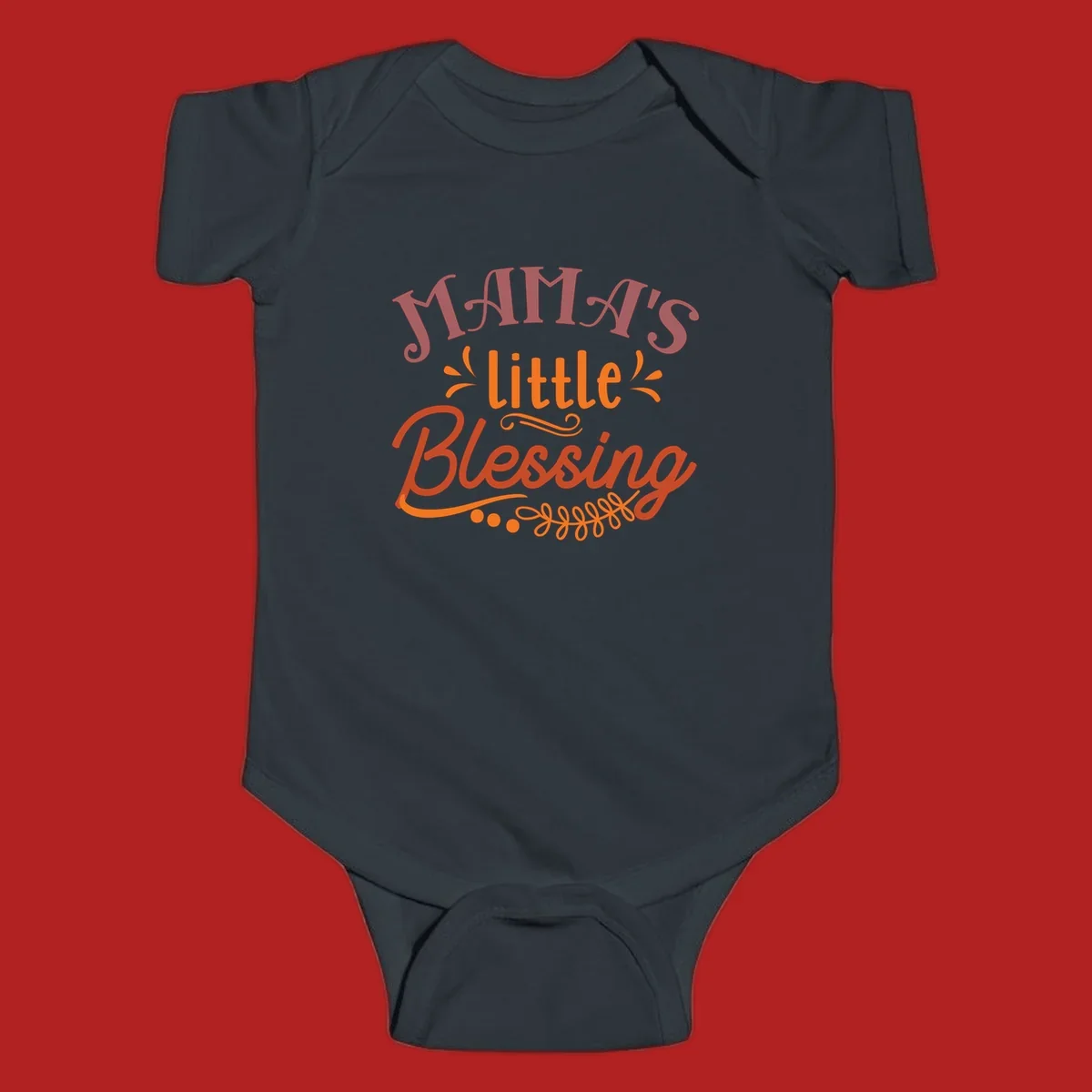 Mama's Little Blessing typography design with decorative elements.