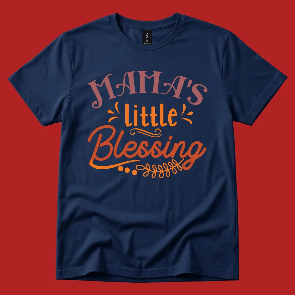 Mama's Little Blessing typography design with decorative elements.