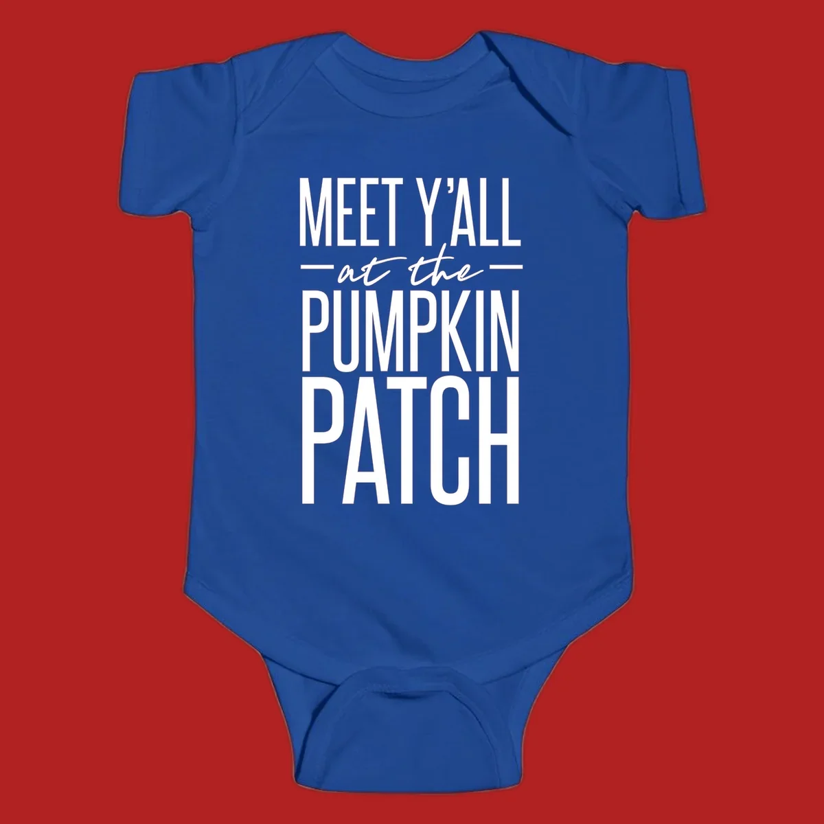 White text reads MEET Y'ALL at the PUMPKIN PATCH, celebrating the fall pumpkin patch season.