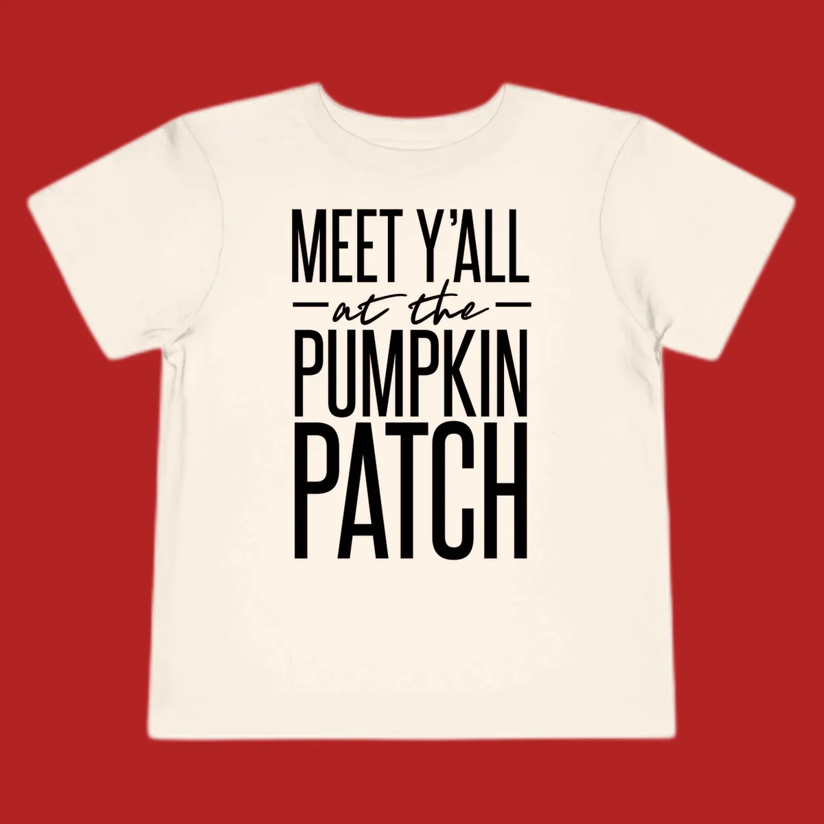 White text reads MEET Y'ALL at the PUMPKIN PATCH, celebrating the fall pumpkin patch season.
