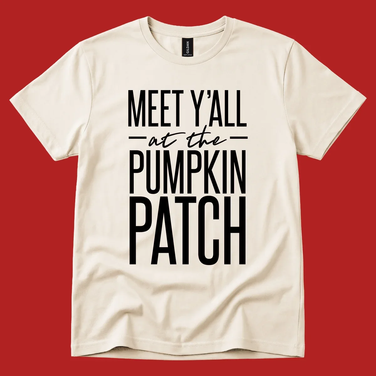 White text reads MEET Y'ALL at the PUMPKIN PATCH, celebrating the fall pumpkin patch season.