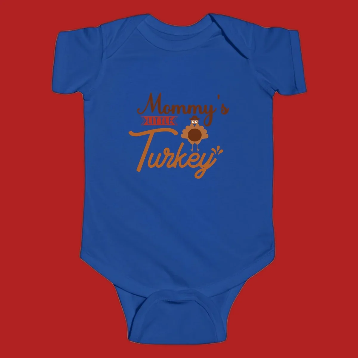 Mommy's Little Turkey Thanksgiving graphic with a cartoon turkey and playful text.