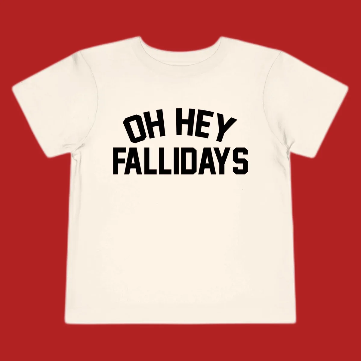 Oh Hey Fallidays greeting text design.