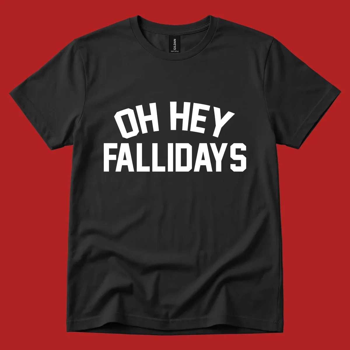 Oh Hey Fallidays greeting text design.