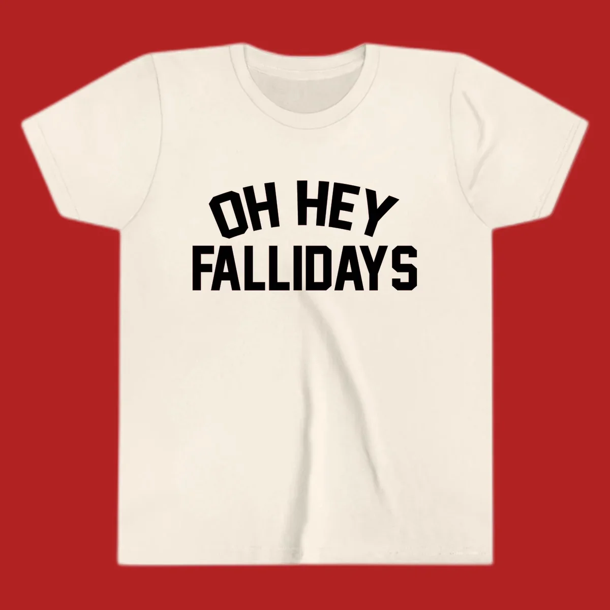 Oh Hey Fallidays greeting text design.