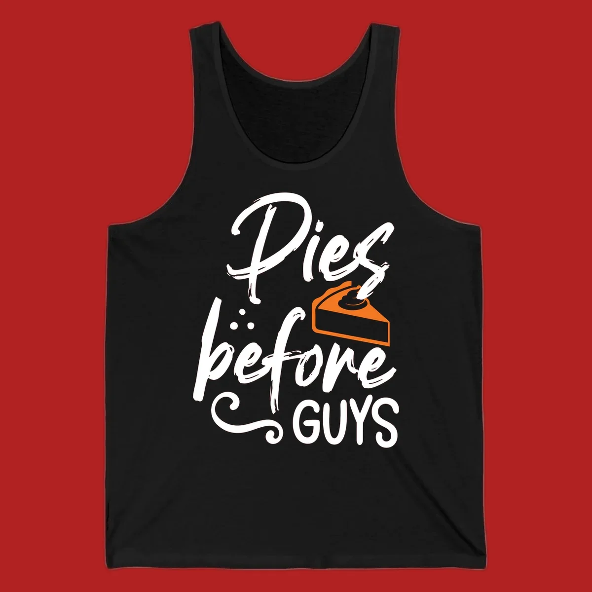 Pies before GUYS typography with a slice of pie illustration.