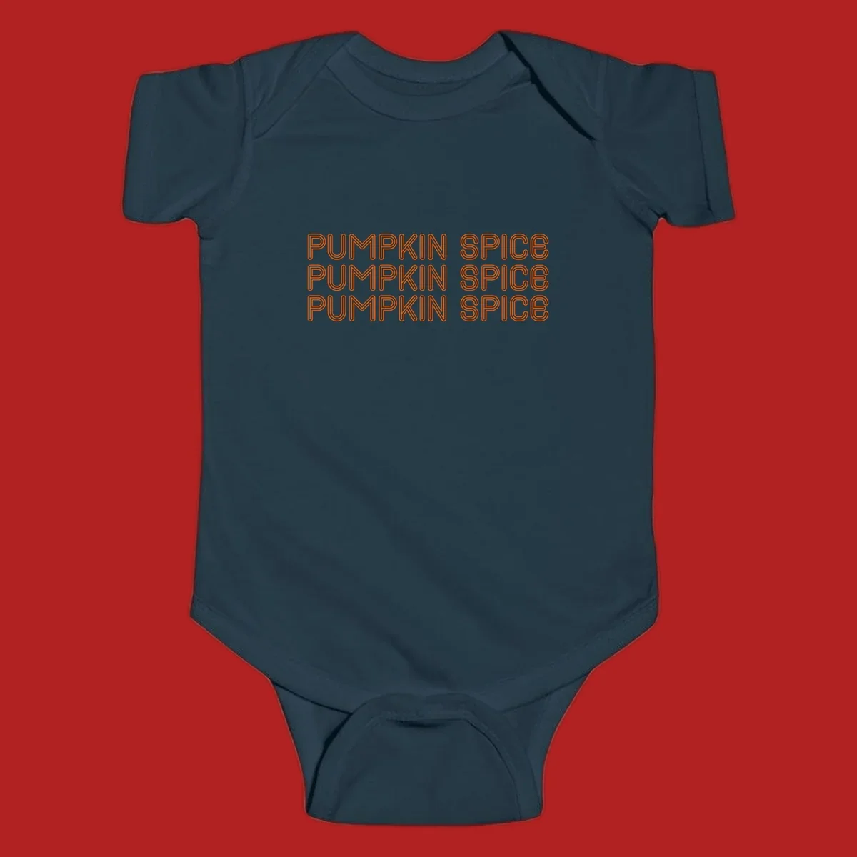 Orange "Pumpkin Spice" text pattern on dark and light backgrounds.